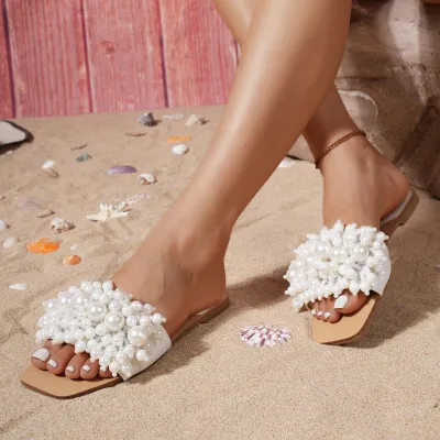 FOREIGN STYLE COMFORTABLE WOMEN'S  FLAT SLIPPERS  GB-8198