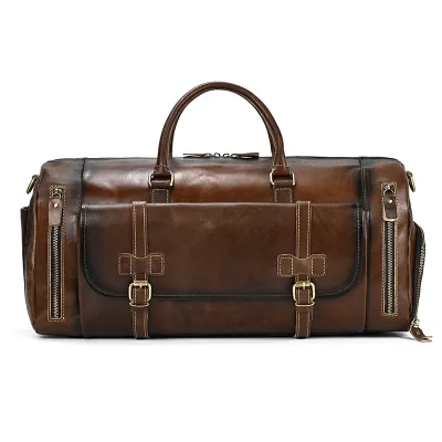 Leather Travel Duffle Bag