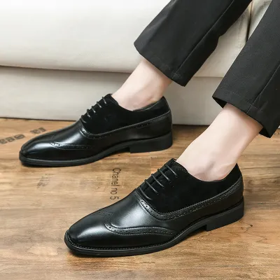Men's Stitching Leather Shoes