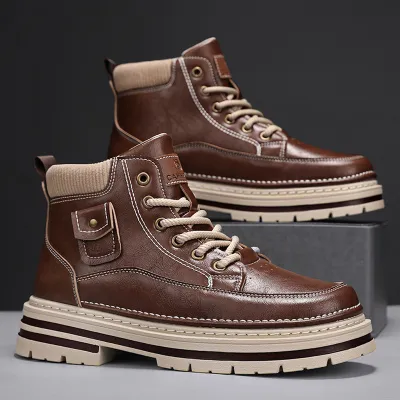 Men High Top Martin Boots