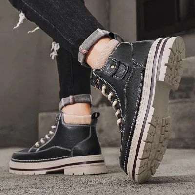 Men High Top Martin Boots