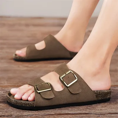 Buckle Fashion Cork Casual Sandals 