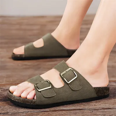 Buckle Fashion Cork Casual Sandals 