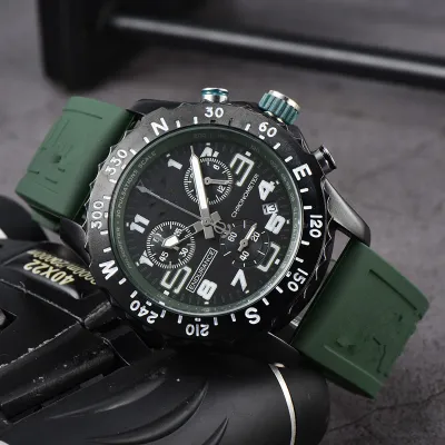 Silicone Strap Chronograph Watch