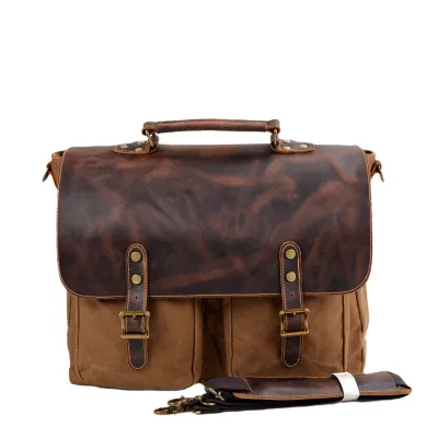 Leather Briefcase Handbag
