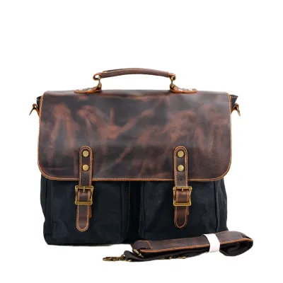 Leather Briefcase Handbag
