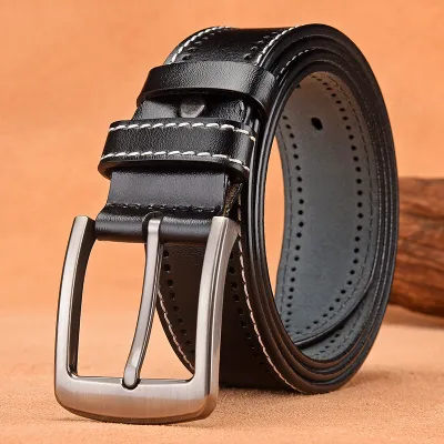 Casual Cowhide Pin Belt