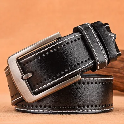 Casual Cowhide Pin Belt