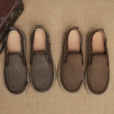 Comfortable Mesh Breathable Leather Shoes
