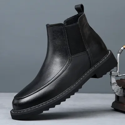 Genuine Leather Chelsea Boots