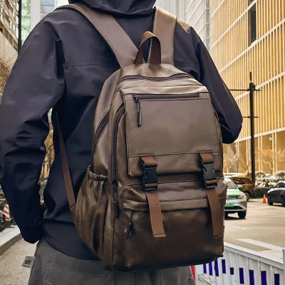 Leather Waterproof Backpack
