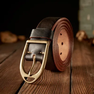 Handmade Retro Pure Cowhide Belt