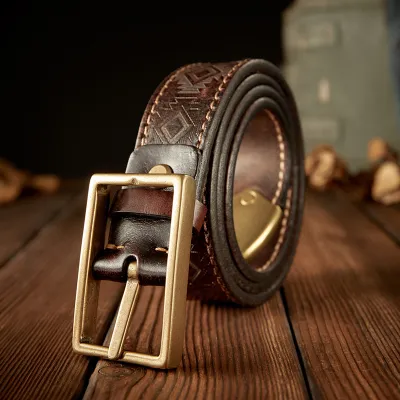 Vintage Handmade Cowhide Belt