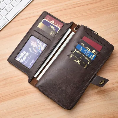 Men's Zipper Long Wallet