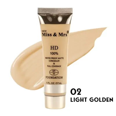 Miss & Mrs HD Waterproof Matte Tube Foundation