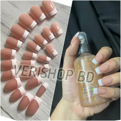 Medium French  Natural looking nail