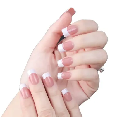 Medium French  Natural looking nail