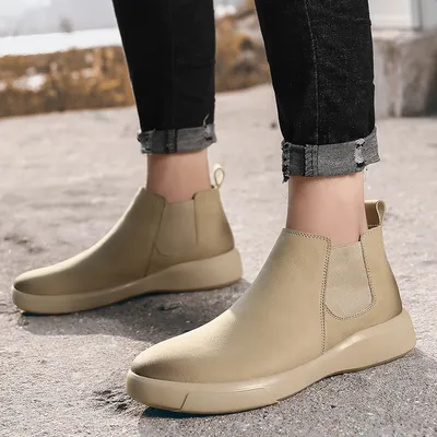  Autumn and Winter Trendy Chelsea Boots Men's British Style Shoes