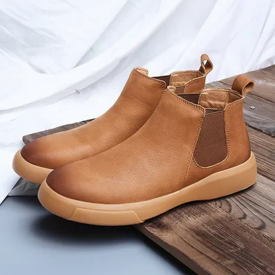  Autumn and Winter Trendy Chelsea Boots Men's British Style Shoes