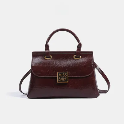 HIGH-QUALITY TEXTURED WAXED LEATHER WOMEN'S BAG 