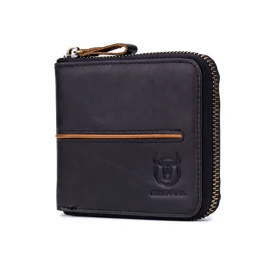 GENUINE LEATHER MEN WALLET HORIZONTAL BUSINESS CARD HOLDER 