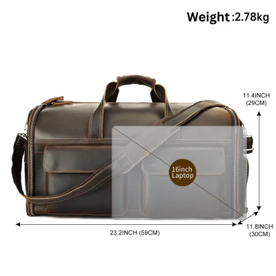 European Leather Travel Bag