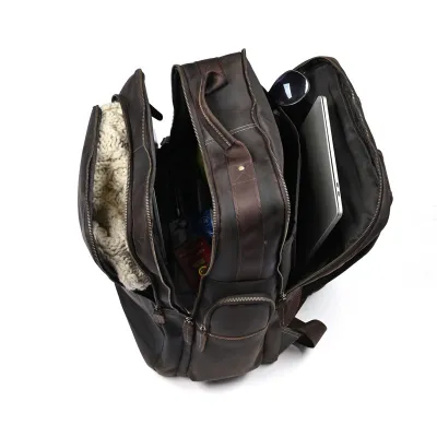  Laptop Travel Leather Backpack 