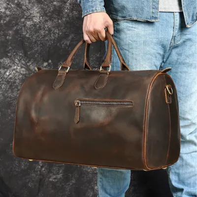Crazy Horse Leather ManTravel Bag