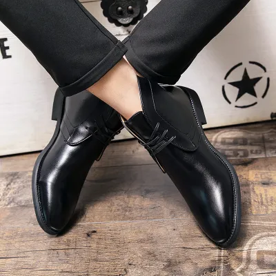 Cross-border Leather Boots Autumn and Winter New Boots Fashion British Style shoes