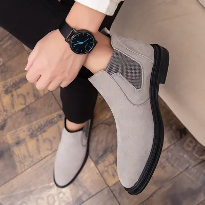 Autumn New Fashion Leather Chelsea Men's Boots
