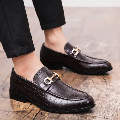 Cross-border Autumn British Brock Korean Style Men's Wedding Shoes 