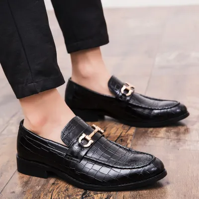 Cross-border Autumn British Brock Korean Style Men's Wedding Shoes 