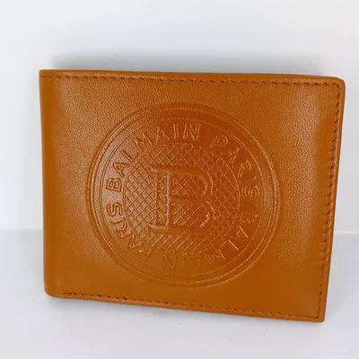 BALMAIN Paris Premium Wallet S-Light Brown