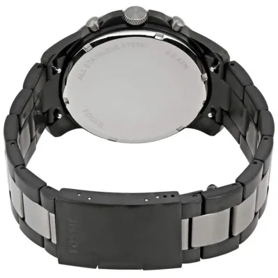 FOSSIL Grant Black Dial Men's Two-Tone Chronograph Watch