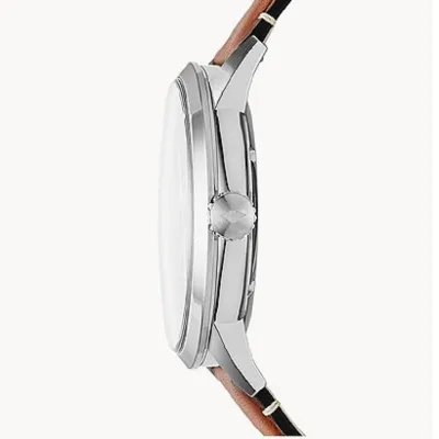 Fossil Men’s Mechanical Brown Leather Strap Watch