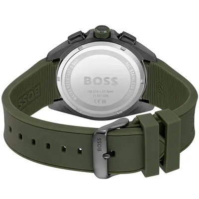 Boss- Volane Men's Grey Chronograph Silicon Watch
