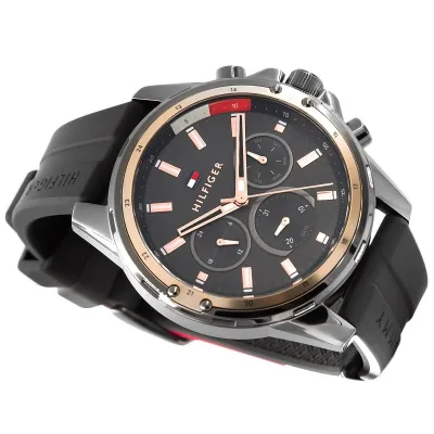Tommy Hilfiger - Men’s Quartz Silicone Strap Grey