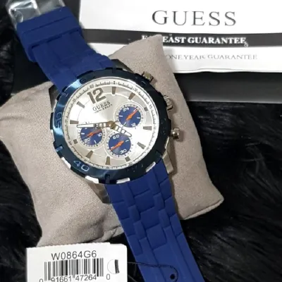 GUESS Caliber Analog Silver Dial Men's Watch 