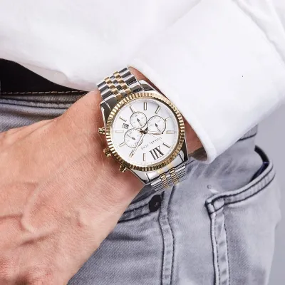 Michael Kors Lexington White Dial Men's Watch
