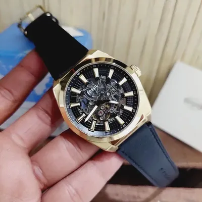 Fossil Everett Automatic Black Dial Men's Watch 