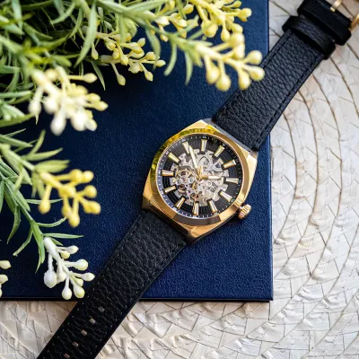 Fossil Everett Automatic Black Dial Men's Watch 