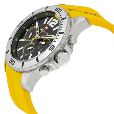 Tommy Hilfiger Multi-Function Yellow Silicone Men's Watch 