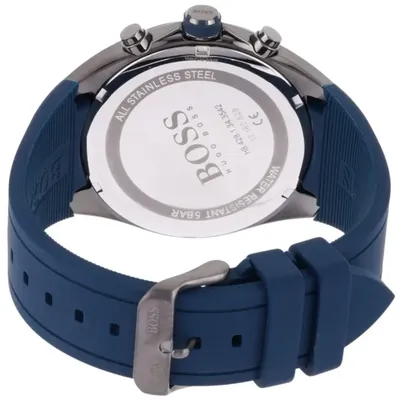 Hugo Boss Distinct Blue Silicone Men's Chrono Watch 