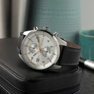 Hugo Boss Sky Travellar Men Chronograph Wrist Watch 