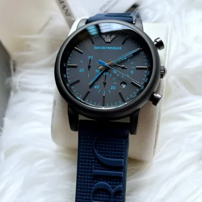 Emporio Armani Luigi Chronograph Black Dial Men's Watch 