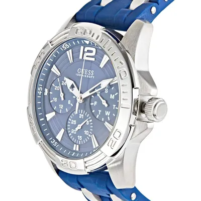 Guess Men's Multi dial Quartz Watch with Silicone Strap Watch