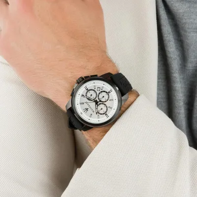 Maserati Successo Chronograph Black Silicon Watch
