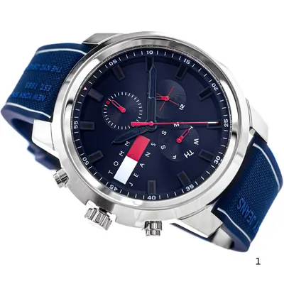 Tommy Hilfiger Blue Silicone Multi-function Men's Watch 