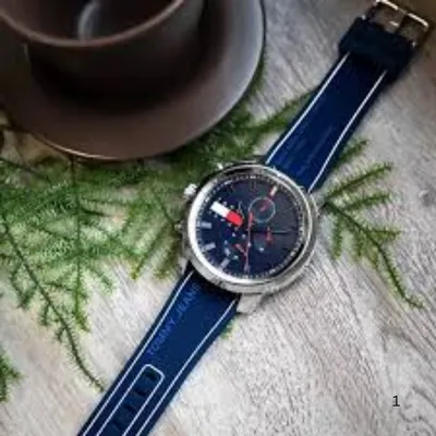 Tommy Hilfiger Blue Silicone Multi-function Men's Watch 