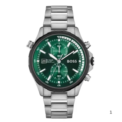 Hugo Boss Globetrotter Chronograph Green Men's Watch